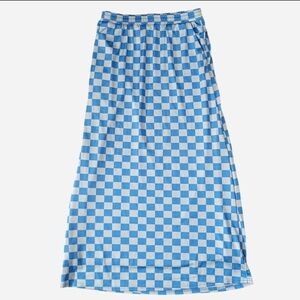 Dressed in LALA Blue and White Maxi Skirt